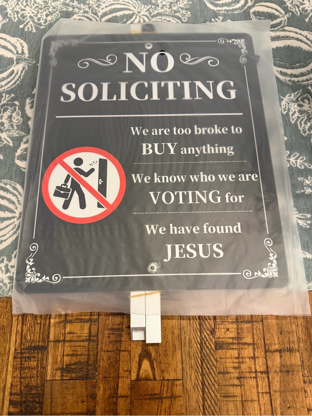 No Soliciting Humorous Sign - Picture 7 of 8